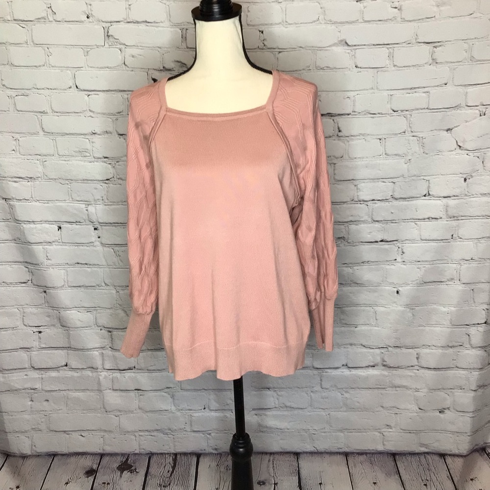 Cable & Gauge Dusty Pink Pullover Sweater XL
